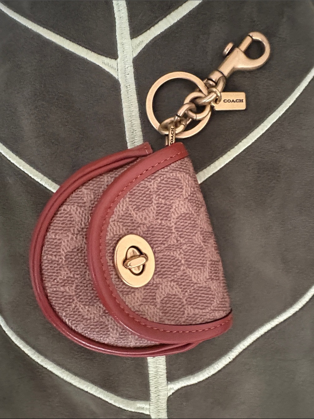 Coach Brown Signature Coin Pouch